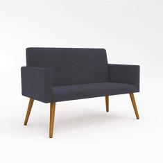 Sofá Namoradeira 2 Lugares - Balaqui Decor Cor:cinza