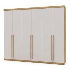 Guarda Roupa Casal 6 Portas E 6 Gavetas 275 Cm Majestic Nature/fendi - Pallazio