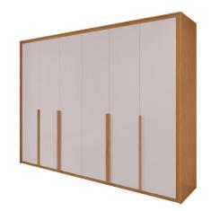 Guarda Roupa 6 Portas Easy Space Amendoa Clean/off White