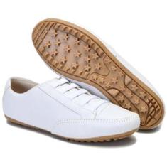 Tênis feminino Sapatênis Bella Dama em Couro Eco Elástico Calce Fácil e Confortável-Feminino