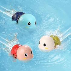 Pacote com 3 brinquedos de banho para bebês -up Swimming Turtle