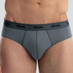 Cueca Mash Slip em Algodão 073.58, Cinza chumbo, GG