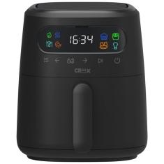 Fritadeira Elétrica Air Fryer 3L com Tecnologia TurboCrisp, Controle de Temperatura e Desligamento Automático, 110v 1300W, CRUX, Preta