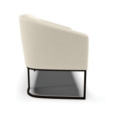 Sofá Namoradeira 2 Lugares Base Industrial Pto Stella Bouclê D03 - D`rossi Cor Menta