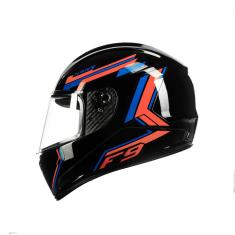 Capacete Moto Fechado Feminino Masculino Fly F-9 Hans-Unissex