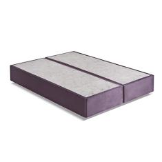 Base Box King Bipartido 37cmx193cmx203cm Kappesberg Suede Berinjela