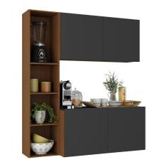 Armário de Cozinha Compacta com Balcão Linea Fit 4 Portas Multimóveis MP2218