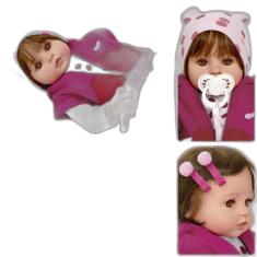 Bebê Reborn Boneca Menina Realista Girafinha Fio A Fio Itens