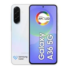 Celular Samsung Galaxy A36 5G 128GB, 6GB RAM, Câmera 50MP, IP67, Super AMOLED 6.7", Recursos AI, Branco