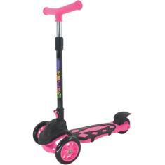 Patinete Radical Power Pink Dobrável - Dm Toys