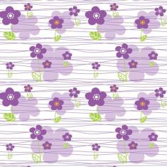 Papel de Parede Adesivo Floral Lilás 2,70x0,57m - Quartinhos