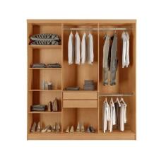 Guarda Roupa Casal Roma Mdf 6 Portas E 2 Gavetas Moderna Naturalle Gra