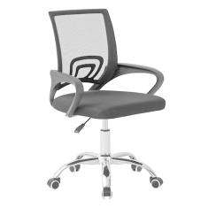 Cadeira Ergonômica Conthey Arco Home Office e Escritório, Encosto Mesh Respirável, Regulagem de Altura a Gás, Base Cromada 5 Rodízios 360°, Braços Fixos, Preta