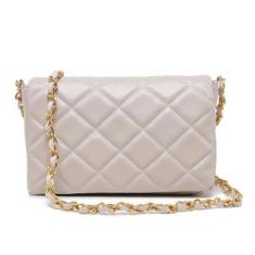 Bolsa Feminina Retangular de Colo Leve Couro Ecológico 8174-Feminino