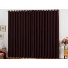 Cortina Luxo Blackout Lisboa 8 Metros Novo Modelo Marrom - Beatriz Enx