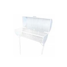 Lixeira De Rua Tela Moeda Dupla 100cm Com Tampa Branca - Santa Edwirge