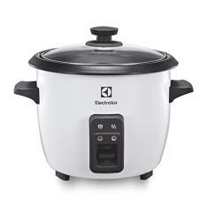 Electrolux RCB50 - Panela Elétrica vapor arroz, capacidade 1,3L, 7 xícaras manter aquecido, panela removível antiaderente, tampa vidro, 127v, por Rita Lobo, branca