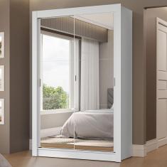 Guarda-Roupa Solteiro 2 Portas de Correr com Espelhos 2 Gavetas Vivare Madesa