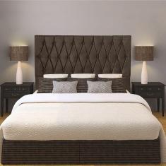 Cabeceira Solteiro 0,90m Suede Marrom Dal Poz Estofados