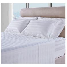 Jogo de Cama Solteiro 300 Fios 100% Algodão Adamascado 3 Peças Bf Colchões