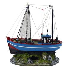 Enfeite Para Aquário- Barco Rede