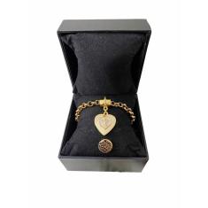 Pulseira Corrente Elo Português Grosso Coração Espírito Santo