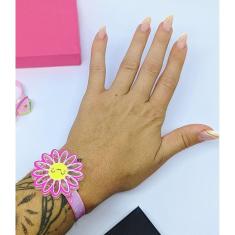 Pulseira Bracelete Plástico ajustável Menina Desenho Animado Unicórnio Sereia Laço Sereia Frutinhas Moda Infantil