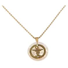 Colar Cordão Farmácia Farmacêutica Folheado Ouro 18k