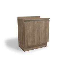 Gabinete de Cozinha Modulado Balcão Maxxi G744 2 Portas c/Tampo 80cm N