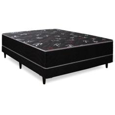 Cama Box Conjugado Viúva Ortopédico Preto Oriental 45x128x188 Ducci - 