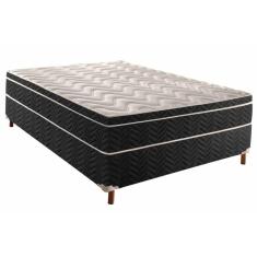 Cama Box Conjugado Casal: Colchão Molas Extrapedic Sublime Life Black (138x188x48) - Paropas