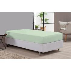 Lençol Avulso Macio Verde Cama Box Solteiro Percal 180 Fios - BruceBab