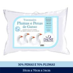 Travesseiro Daune 30% Penas E 70% Plumas De Ganso 50x70cm