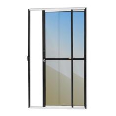 Porta De Correr 2 Folhas Super Vidro Reflex 210cm X 150cm Brimak Mix Preto