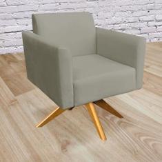 Poltrona giratoria marisa suede marrom r - DRossi