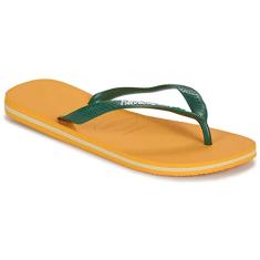 Chinelo Havaianas Brasil Logo Amarelo Pop 35/36
