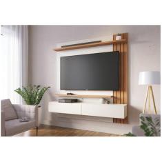 Painel para TV Até 65 Polegadas Juriti 2 Portas 2 Prateleiras Off Whit