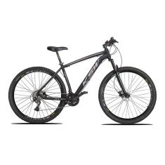 Bicicleta Aro 29 KSW XLT 27v Hidráulico K7 e Trava Preto com Prata 21