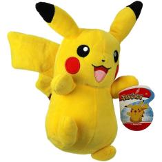 Pokemon Pikachu 8" Pelúcia - Oficialmente Licenciado e Material Animal Recheado
