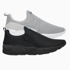 Kit 2 Tênis Masculino Esporte Academia Caminhada Leve Macio-Masculino