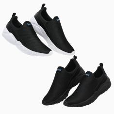 Kit 2 Tênis Masculino Esporte Academia Caminhada Leve Conforto Dia a Dia-Masculino