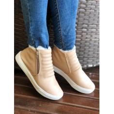 Tenis Botinha Feminino Inverno Forrada Peluciada - Charm Calçados, 37,