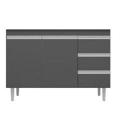 Balcão Gabinete Para Cozinha Andréia 100cm 2 Portas 3 Gavetas - AJL Mó