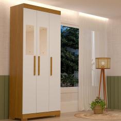 Guarda-Roupa Solteiro Canadá Com Espelho 4 Portas Linhamobília