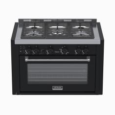Fogao de Embutir 5 Bocas Venax Temis Preto Fosco Gas Glp