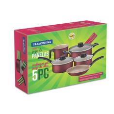 Jogo De Panelas Antiaderente 5 Peças Turim Tramontina