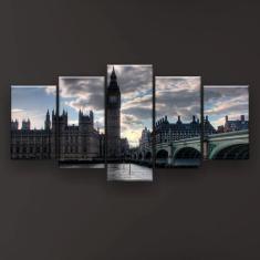 Quadro Decorativo Ponte Big Ben Londres 129x61 Sala Quarto