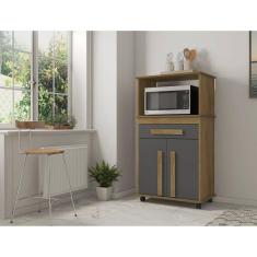 Balcão de Cozinha 2 Portas 1 Gaveta Toronto Cinamomo/Grafite