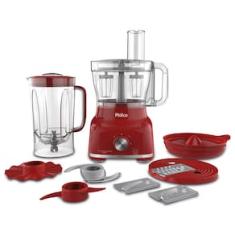 Multiprocessador de Alimentos Philco 9 em 1 PMP1600V com 1400W – Vermelho