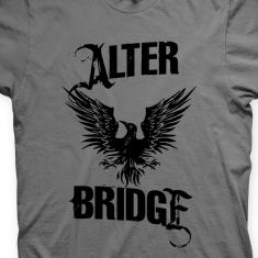 Camiseta Alter Bridge Chumbo e Preta em Silk 100% Algodão